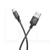 Кабель USB microUSB 2.4A X14 1м чорний HOCO (6957531062844)