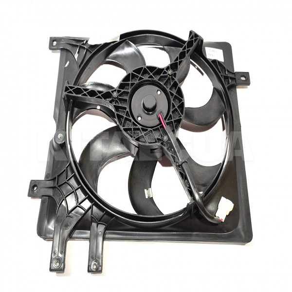 Вентилятор охолодження радіатора у зборі (5 кріплень) лівий KLM Autoparts на Geely CK (1602044180)