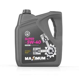 Масло моторное синтетическое 5л 5W-40 SUPERMAX SN/CF MAXIMUM