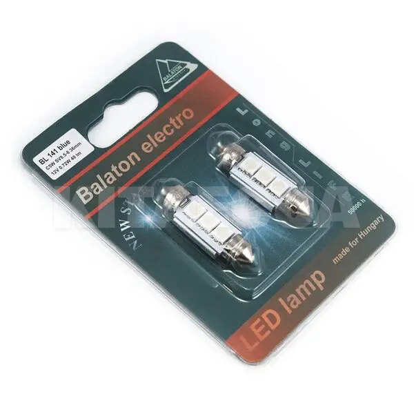 LED лампа для авто BL-141 SV8.5 0.72W (комплект) BALATON (131265) - 2
