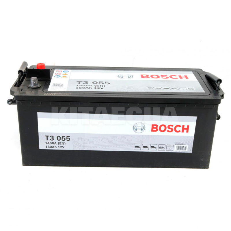 Аккумулятор автомобильный T3 055 180Ач 1400А "+" слева Bosch (0 092 T30 550)