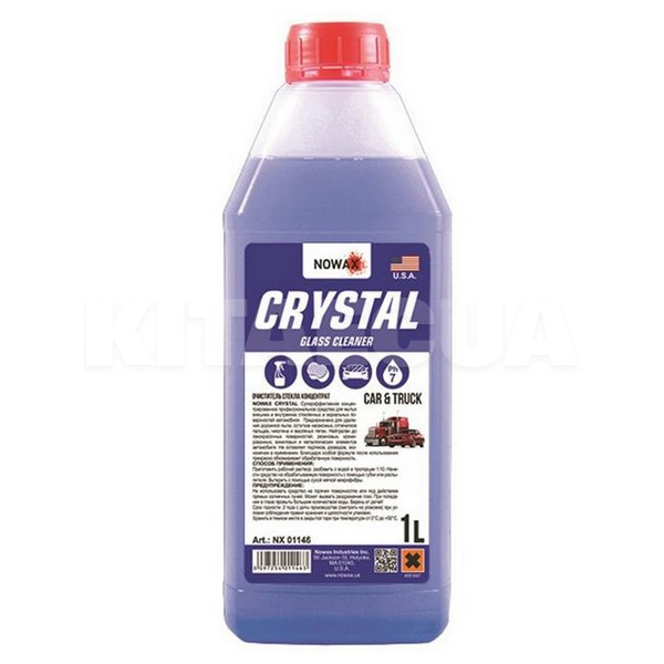 Очиститель стекла 1л Crystal Glass Cleaner NOWAX (NX01146)