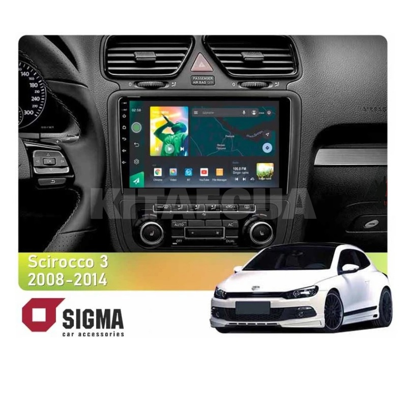 Штатная магнитола X9464 4+64 ГБ 9" Volkswagen Scirocco 3 Mk3 2008-2014 (F1) SIGMA4car (39083)