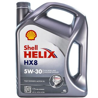 Масло моторное синтетическое 4л 5W-30 Helix HX8 Synthetic SHELL