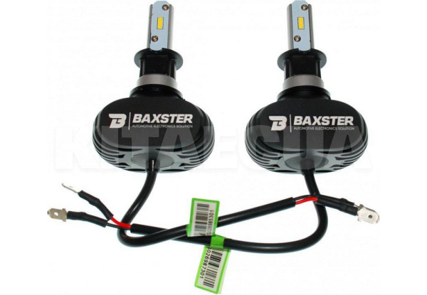 LED лампа для авто H3 PK22s 50W 5000K (комплект) BAXSTER (00-00007275) - 2