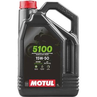 Масло моторное 5100 4T 4л 15W-50 4х-тактное полусинтетическое MOTUL