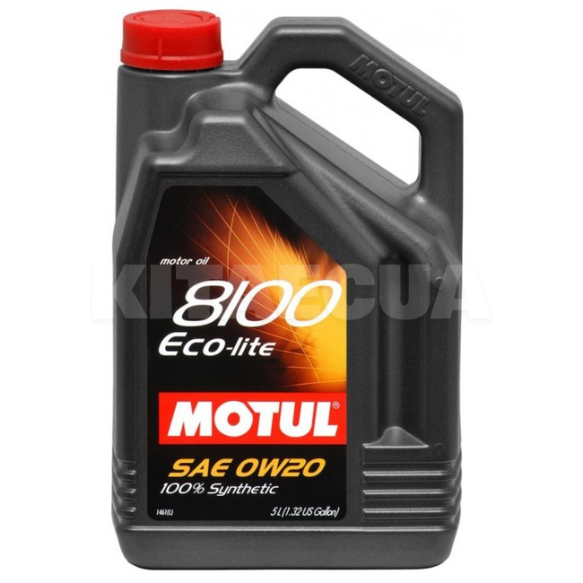 Моторна олія синтетична 5л 0W-20 8100 Eco-Lite MOTUL (8100 ECO-LITE 0W20 5)