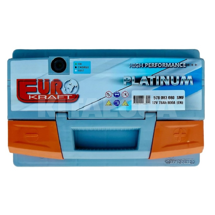 Аккумулятор автомобильный 78ч 800А "+" справа EUROKRAFT (СТ-00147116) - 2