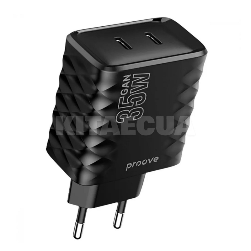 Зарядное устройство 35W 2Type-C Speed Surge Gan чорное PROOVE (561010001)