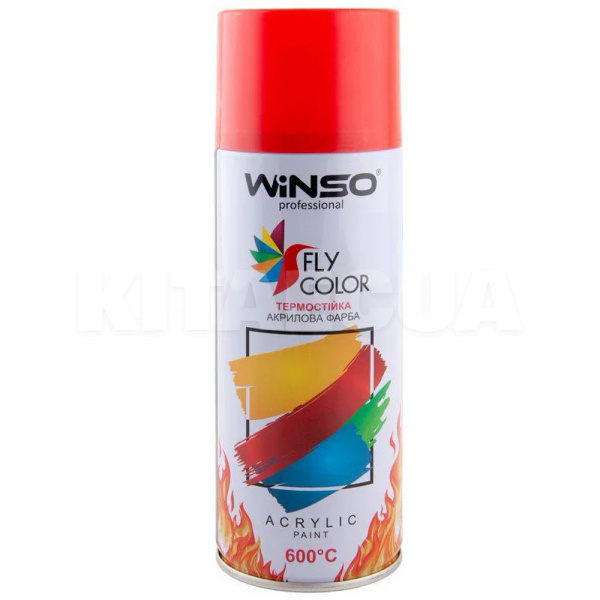 Краска багрово-красная 450мл высоко-температурная 600° Winso (880430)