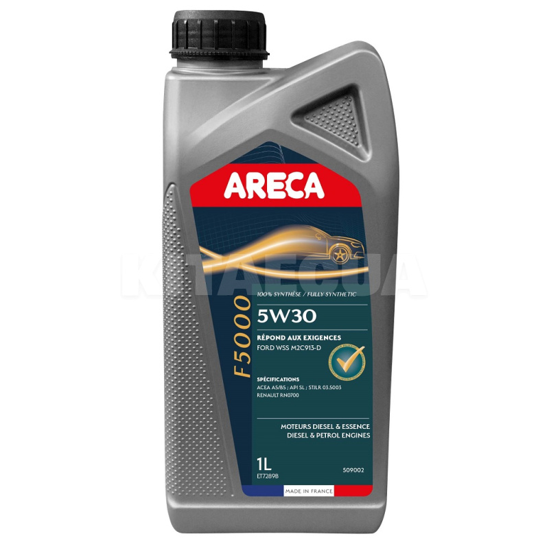 Масло моторное синтетическое 1л 5W-30 F5000 ARECA (050900)