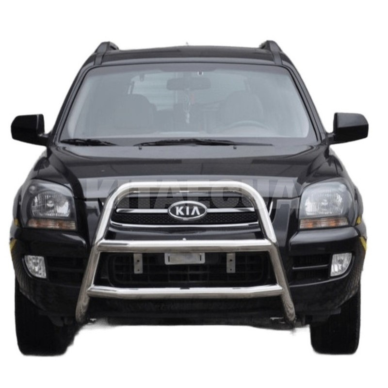 Кенгурятник WT018 Kia Sportage 2004-2010 нержавеющая сталь CAN (dd22511) - 3