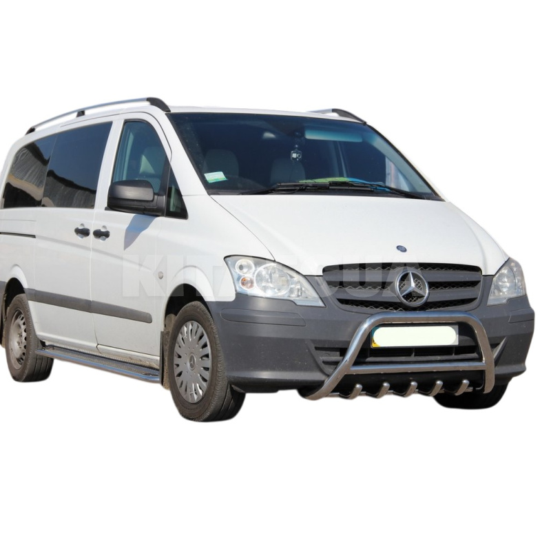 Кенгурятник Mercedes Viano 2004-2014 60мм нержавеющая сталь CAN (dug676762vian) - 2