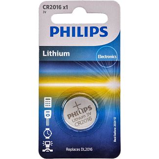 Батарейка дисковая литиевая 3,0 В CR2016 Minicells Lithium PHILIPS
