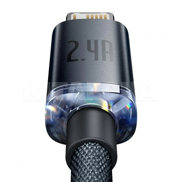 Кабель USB Lightning 2.4А Crystal Shine Series 1.2м чорний BASEUS (351020001) - 2