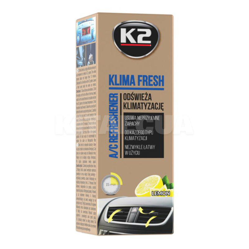 Очищувач кондиціонера Klima Fresh "лимон" 150мол K2 (K222) - 2