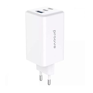 Зарядное устройство 100W 2Type-C+USB Pocket GaN Max белое PROOVE
