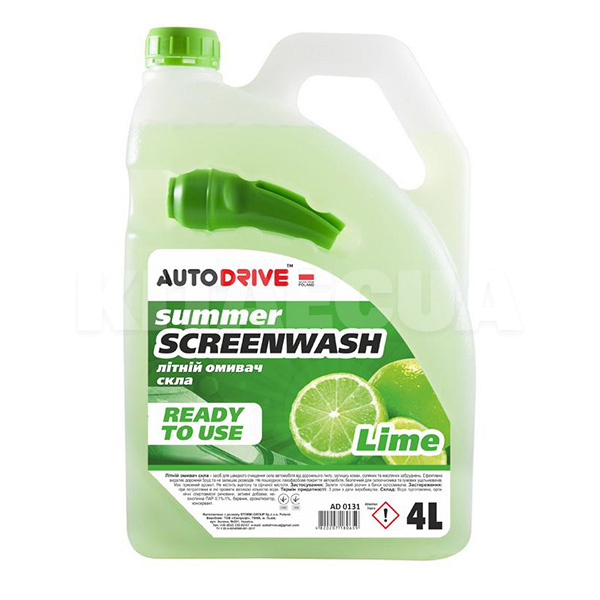 Омыватель летний 4л "лайм" Summer Screen Wash Lime Auto Drive (AD0131)