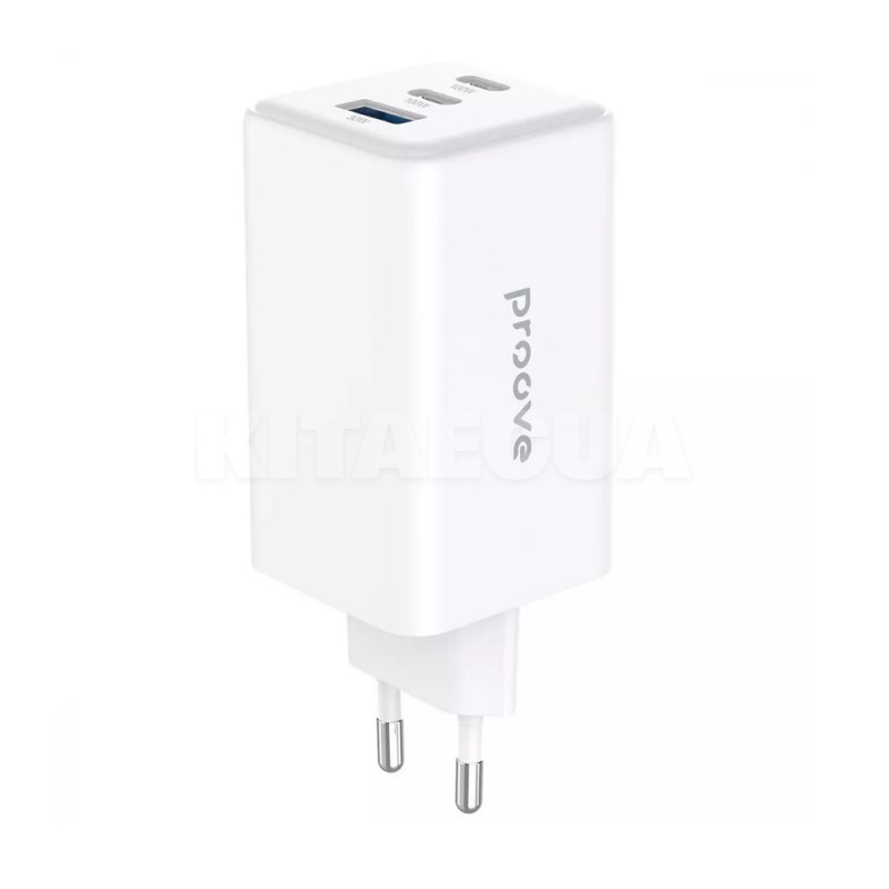 Зарядное устройство 100W 2Type-C+USB Pocket GaN Max белое PROOVE (600690003)