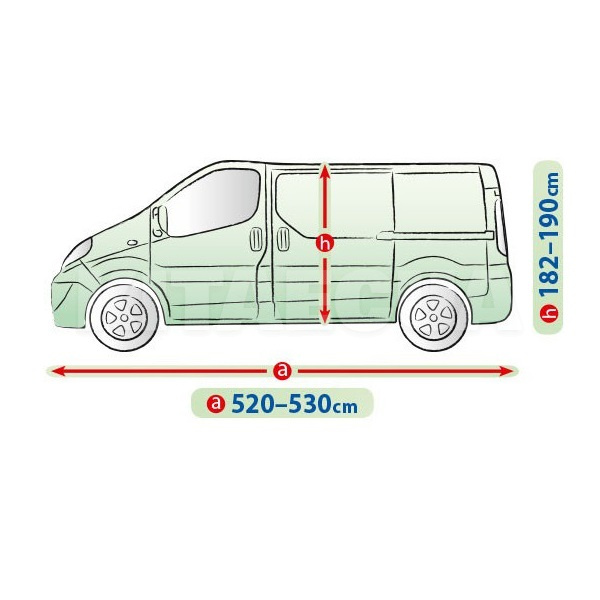 Тент на авто Mobile Garage L520 530x190x180 см минивэн Kegel-Blazusiak (5-4154-248-3020) - 3
