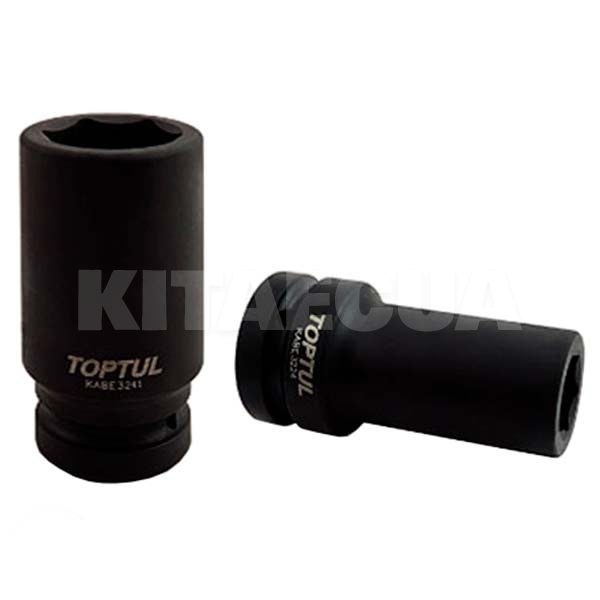 Головка торцевая ударная 6-гранная удлиненная 33 мм 1" 108 мм TOPTUL (KABE3233)