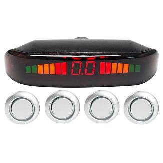 Парктроник PS-418-07 серебристый на 4 датчика 18 мм BAXSTER
