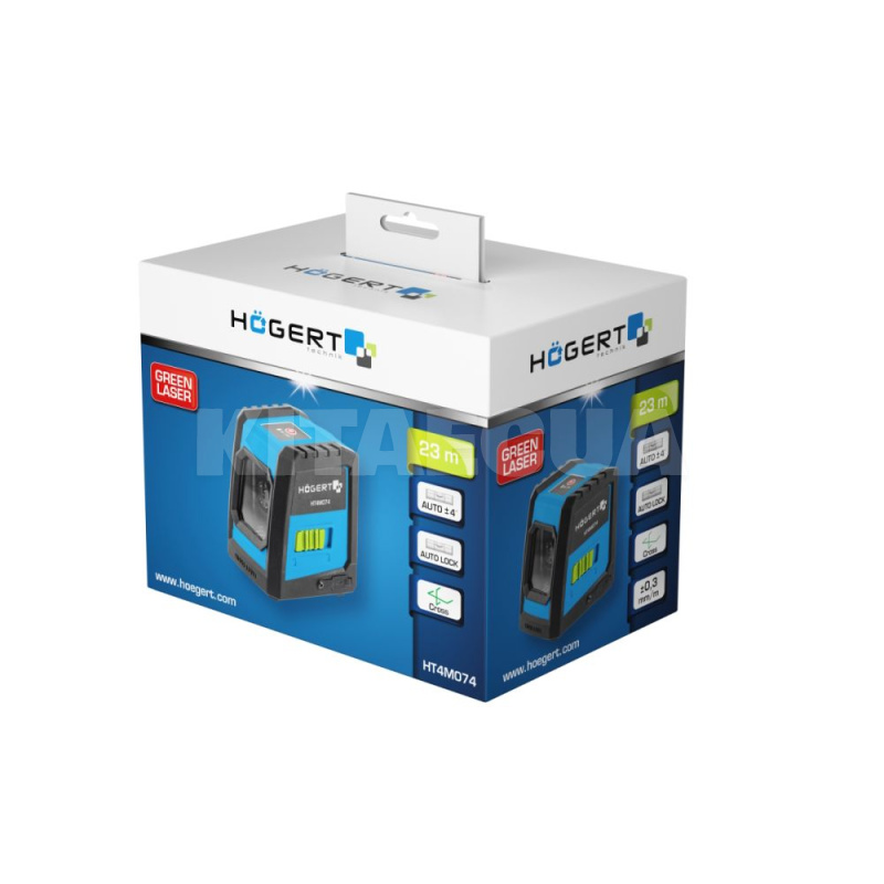 Нівелір лазерний зелений 23 м HOGERT (HT4M074) - 3