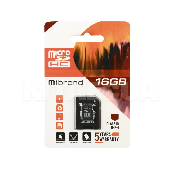 Карта памяти MicroSDHC UHS-1 16GB Class 10 Mibrand (MICDHU1/16GB-A)