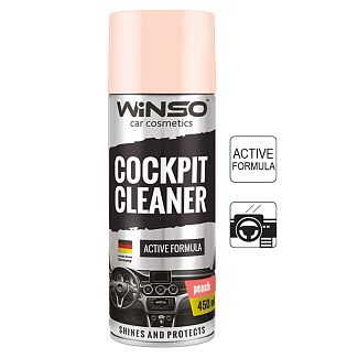 Полироль для пластика "персик" 450мл Cockpit Cleaner Winso