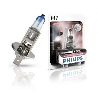 Галогенная лампа H1 55W 12V VisionPlus +60% PHILIPS