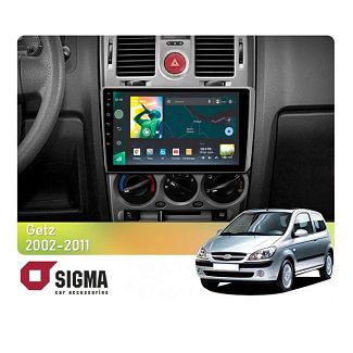 Штатна магнітола X9464 4+64 ГБ 9" Hyundai Getz 1 (кермо зліва) 2002-2011 (F2) SIGMA4car
