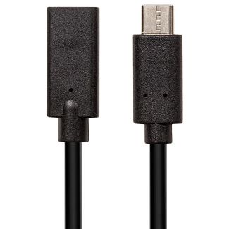 Кабель Type-C - Type-C M/F 3А 1.5м черный PowerPlant