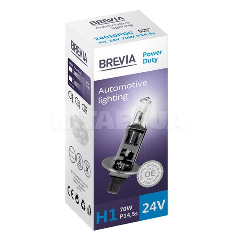 Галогенная лампа H1 70W 24V Power Duty CP BREVIA (24010PDC)
