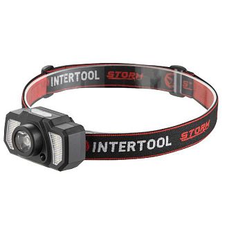 Фонарь светодиодный налобный аккумуляторный Intertool