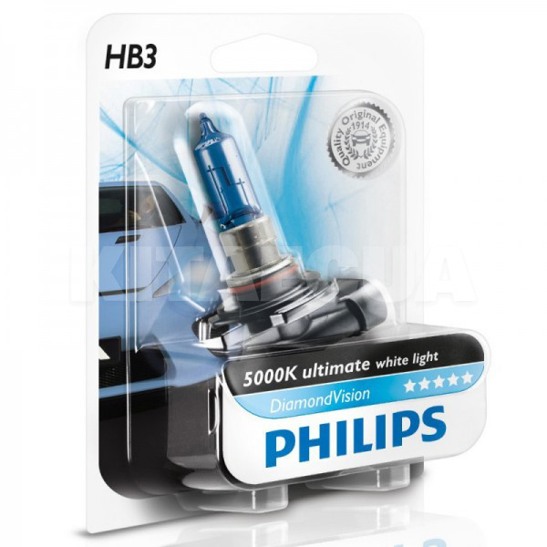 Галогенная лампа HB3 65W 12V Diamond Vision PHILIPS (9005DVB1)