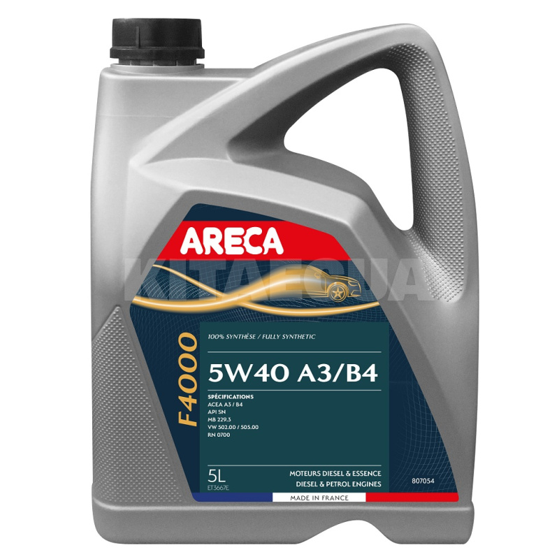 Масло моторное синтетическое 5л 5W-40 F4000 ARECA (PF010874)
