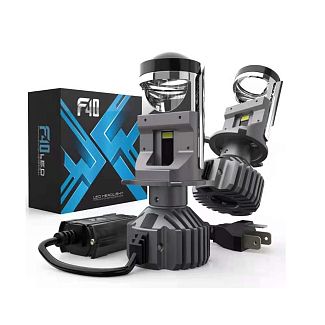 Мини LED линзы в фары H4 36/60W 6000K 