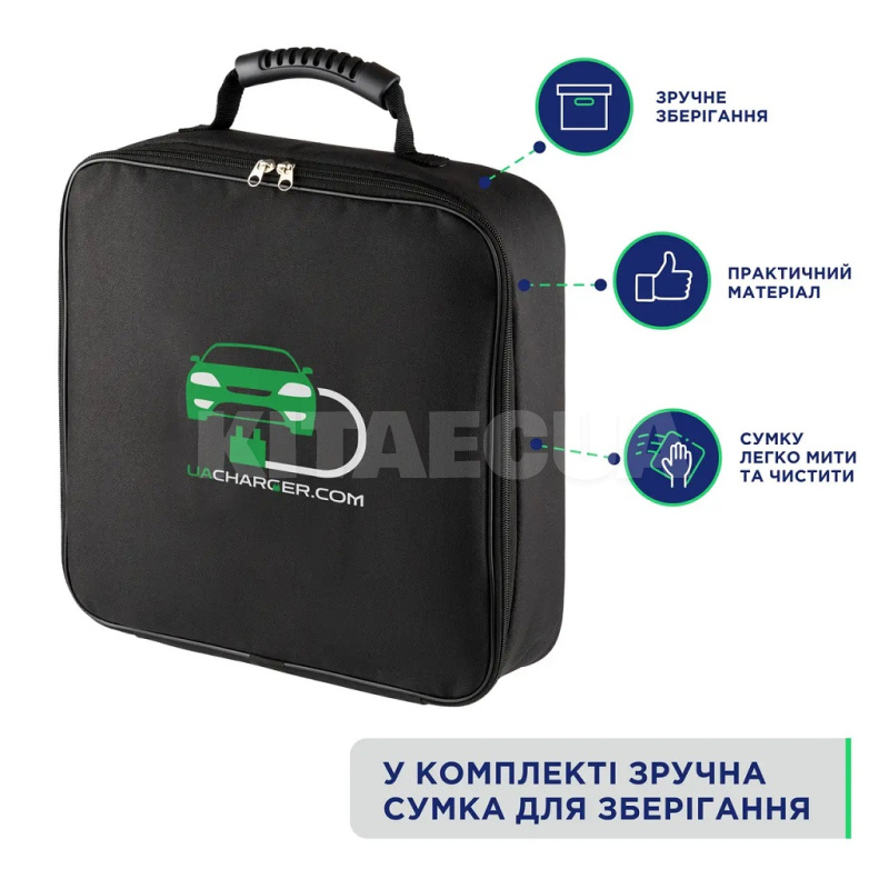 Зарядка для электромобиля 3.7 КвТ 16А 1-фаза Type Tesla (американское авто) 9м CLASSIC UACHARGER (CHC-CL120441-21-9) - 5