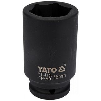 Головка торцевая ударная 6-гранная удлиненная 36 мм 3/4" 90 мм YATO