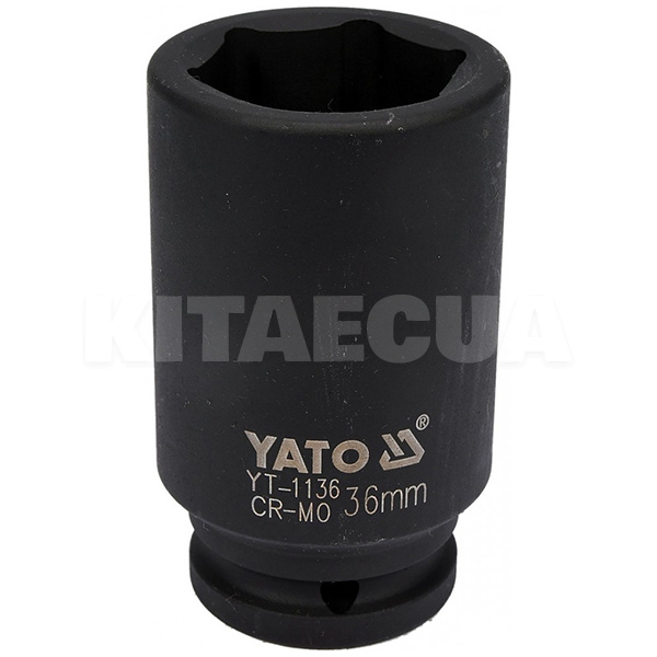 Головка торцева ударна 6-гранна подовжена 36 мм 3/4" 90 мм YATO (YT-1136)