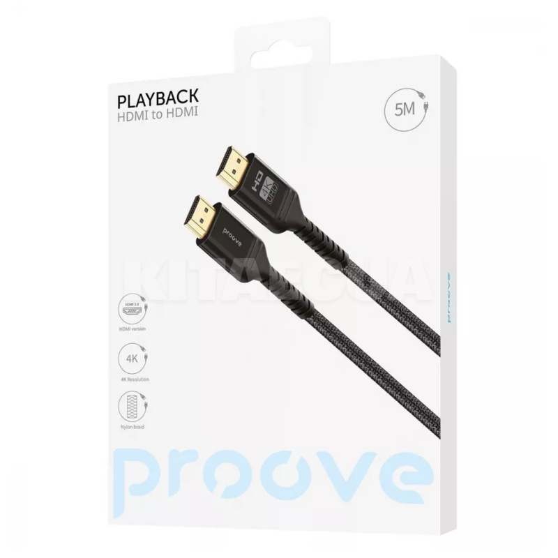 Кабель HDMI HDMI 5м PlayBack чорний PROOVE (512600001) - 2
