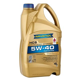 Масло моторное синтетическое 4л 5w-40 hcs RAVENOL