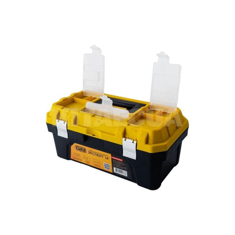 Ящик для інструменту Експерт 14'' 350х200х165 мм з металевими замками СИЛА (330111) - 2