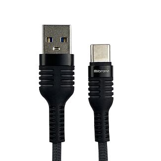 Кабель USB Type-C 2A MI-13 1м чорний/сірий Mibrand