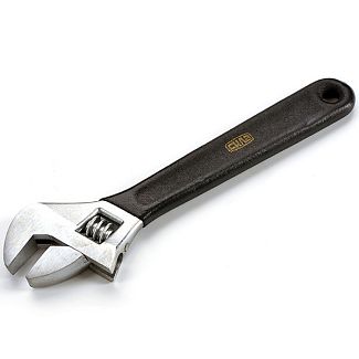 Ключ розвідний 250 мм 0-30 мм з гумовою ручкою СИЛА