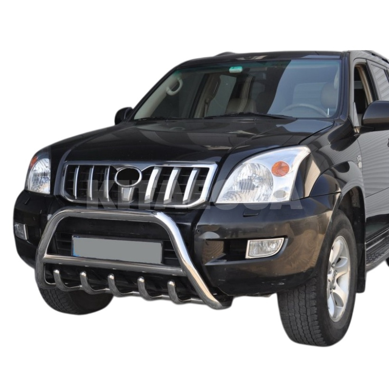 Кенгурятник WT003 Toyota Land Cruiser Prado 120 нержавеющая сталь CAN (dug629564) - 3