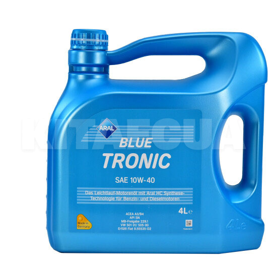 Масло моторне напівсинтетичне 4л 10W-40 BlueTronic Aral (154FE6-ARAL)