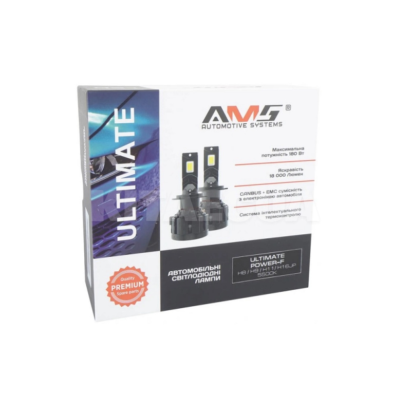 LED лампа для авто ULTIMATE POWER-F H8/H9/H11/H16JP 65W 5500K CANBUS AMS (65875) - 3