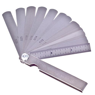 Комплект щупов для свечей зажигания (0.05-0.63 мм) 15 предметов Alloid