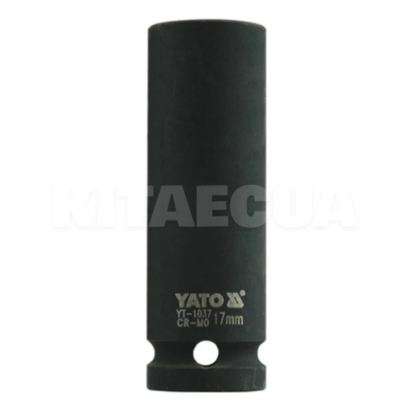 Головка торцевая ударная 6-гранная удлиненная 17 мм 1/2" 78 мм YATO (YT-1037)